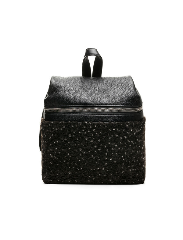 Kara Small Shearling Backpack Speckled Kara Small Shearling Backpack Speckled