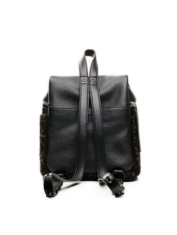 Kara Small Shearling Backpack Speckled Kara Small Shearling Backpack Speckled