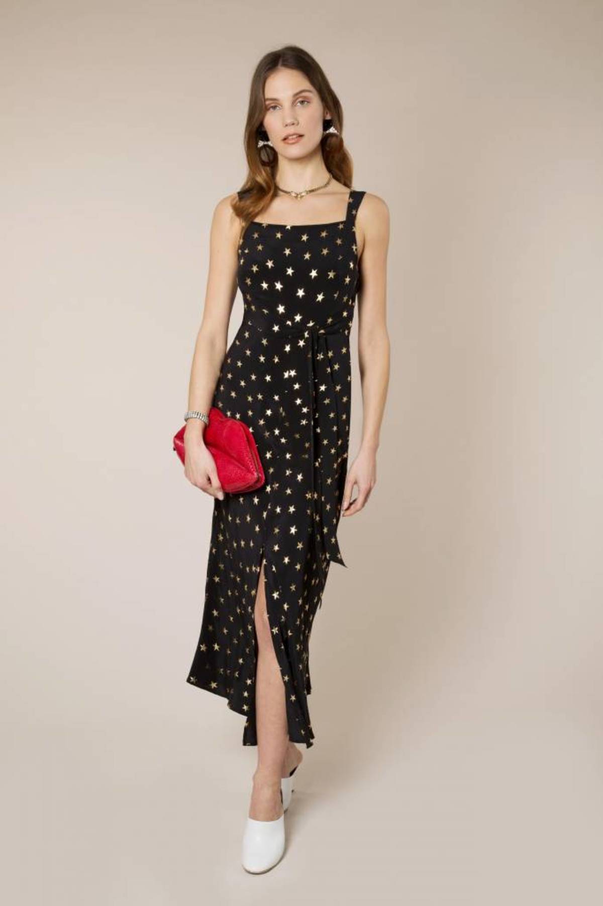 RIXO Tara Midi Strap Dress | Garmentory