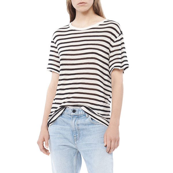 T By Alexander Wang STRIPE LINEN T-SHIRT T By Alexander Wang STRIPE LINEN T-SHIRT