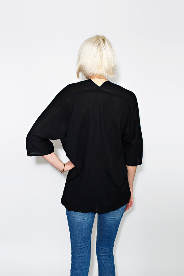 GRATITUDE COLLECTION Indigo Muse Top, Cotton Gauze GRATITUDE COLLECTION Indigo Muse Top, Cotton Gauze