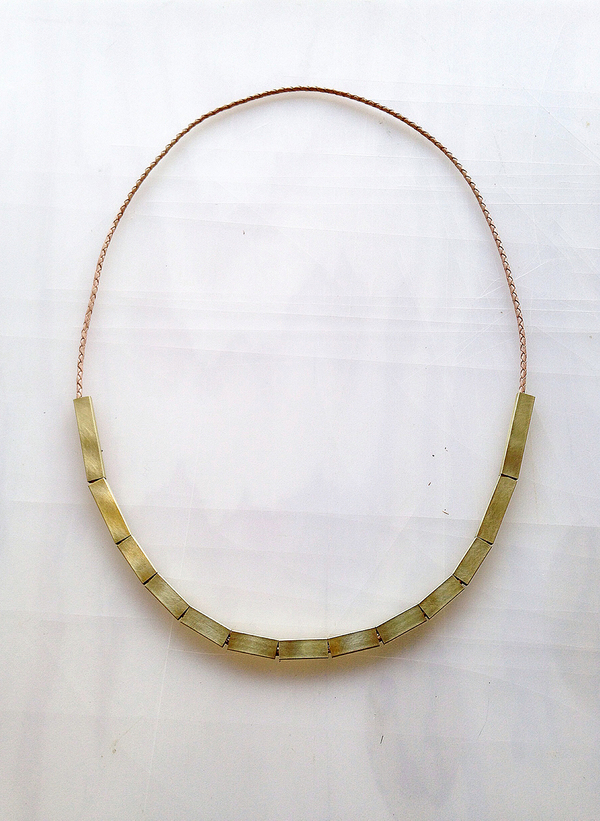 Sara Barner Leather and brass necklace Sara Barner Leather and brass necklace