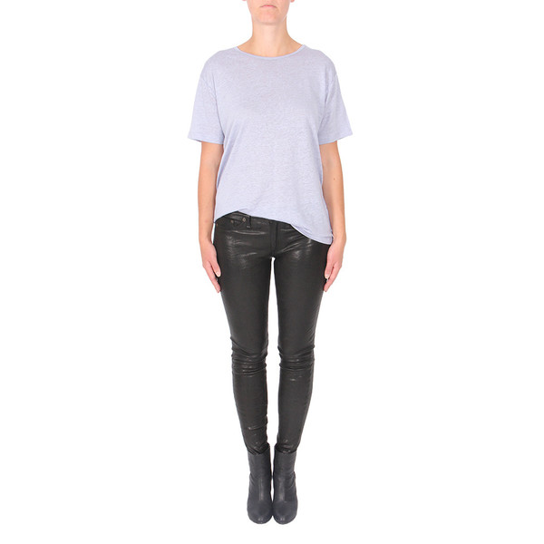 T By Alexander Wang LINEN SILK OVERSIZED TEE - MIST T By Alexander Wang LINEN SILK OVERSIZED TEE - MIST