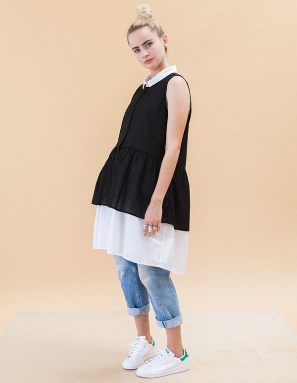 ALI GOLDEN BUTTON-UP DRESS - WHITE ALI GOLDEN BUTTON-UP DRESS - WHITE