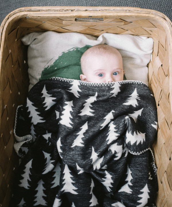FINE LITTLE DAY GRAN WOVEN CHILD BLANKET GREEN TRIM FINE LITTLE DAY GRAN WOVEN CHILD BLANKET GREEN TRIM