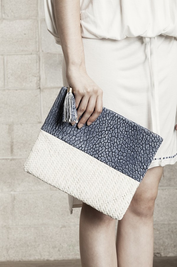 Laura Siegel Half and Half Leather Clutch Laura Siegel Half and Half Leather Clutch