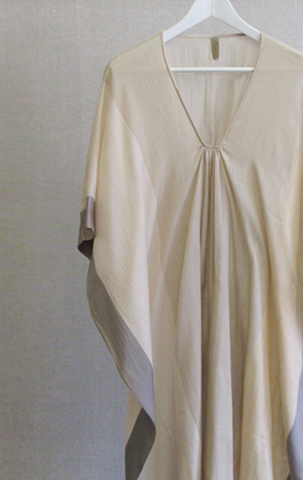 Peach colorblock caftan Peach colorblock caftan