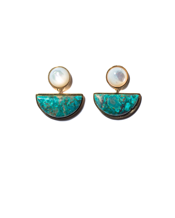 Lizzie Fortunato Geometry Earrings in Surf Lizzie Fortunato Geometry Earrings in Surf