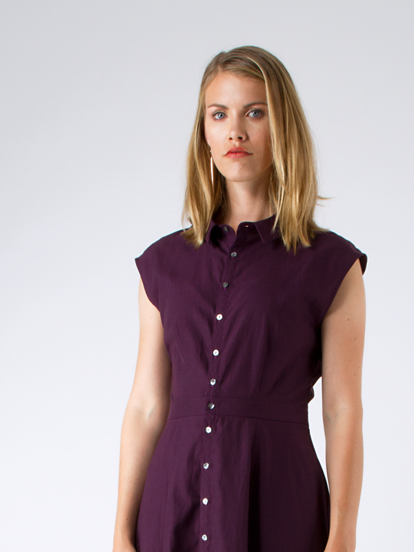 swords-smith Aubergine Shirtdress swords-smith Aubergine Shirtdress