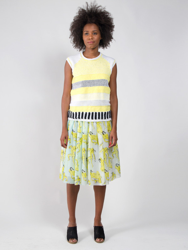 Risto Grid Sleeveless Knit Top Risto Grid Sleeveless Knit Top