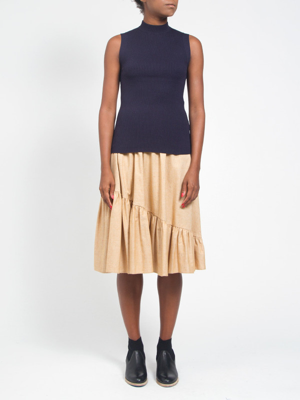 Pari Desai Leila Mock Neck Tee Pari Desai Leila Mock Neck Tee