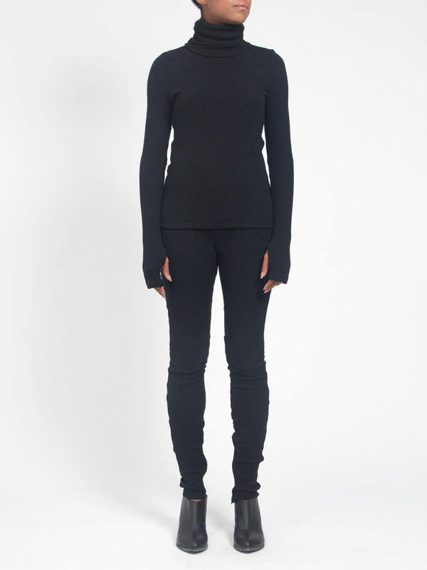 Rib Turtleneck Black Rib Turtleneck Black