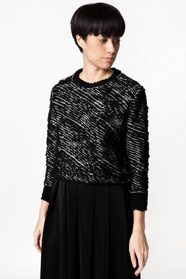 Kieley Kimmel Knit Weave Pullover - black Kieley Kimmel Knit Weave Pullover - black