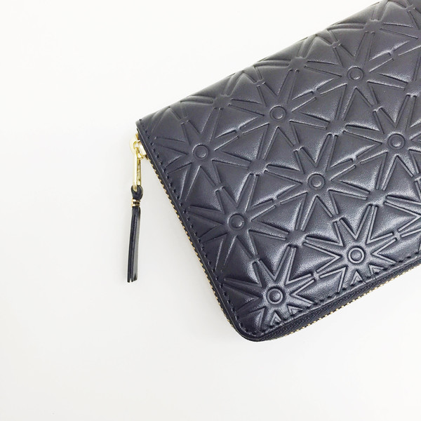 Comme des Garçons Black Embossed Star Long Wallet Comme des Garçons Black Embossed Star Long Wallet