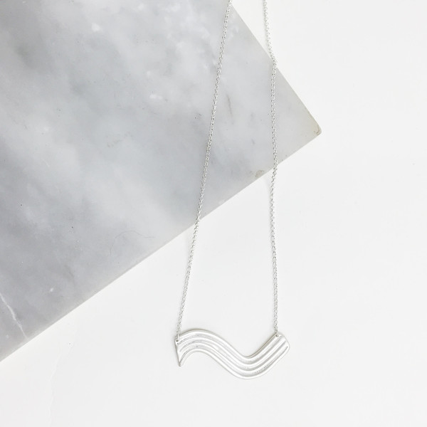 Lane Walkup Silver Wave Necklace Lane Walkup Silver Wave Necklace