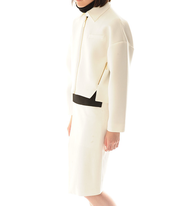 Shakuhachi China White Biker Jacket Shakuhachi China White Biker Jacket