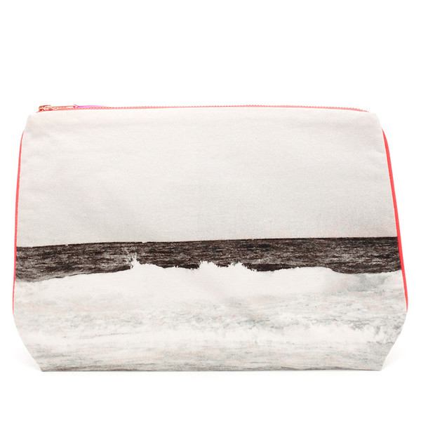 Dezso by Sara Beltran TULUM BLACK AND WHITE CANVAS POUCH Dezso by Sara Beltran TULUM BLACK AND WHITE CANVAS POUCH