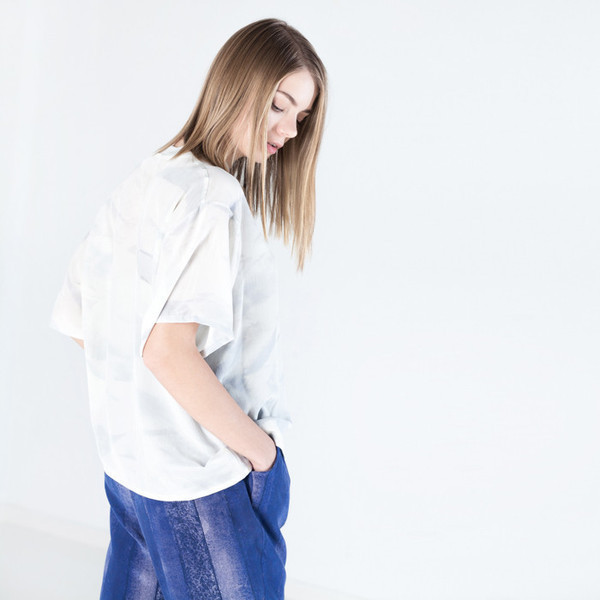 Baserange Alabama Printed Silk Tee Baserange Alabama Printed Silk Tee