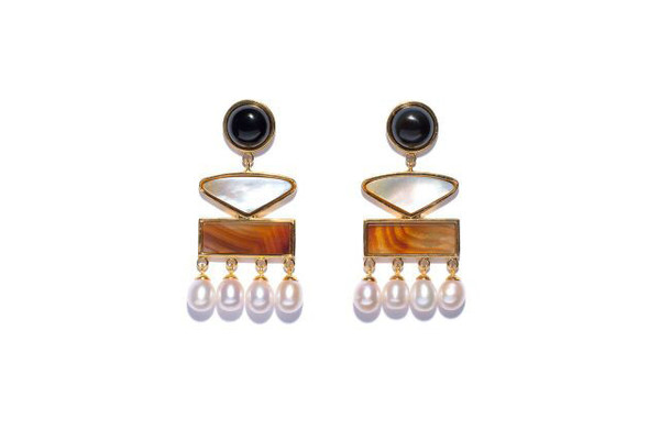 LIZZIE FORTUNATO COCONUT GROVE EARRINGS LIZZIE FORTUNATO COCONUT GROVE EARRINGS