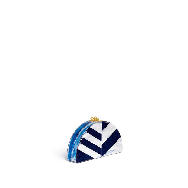 Edie Parker DOTTIE DIAGNALS TIE DYE STRIPE ACRYLIC CLUTCH Edie Parker DOTTIE DIAGNALS TIE DYE STRIPE ACRYLIC CLUTCH