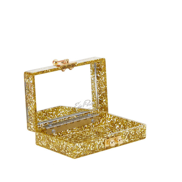 Edie Parker JEAN CHEVRON CLUTCH IN BRILLIANT STAR AND MIRROR Edie Parker JEAN CHEVRON CLUTCH IN BRILLIANT STAR AND MIRROR