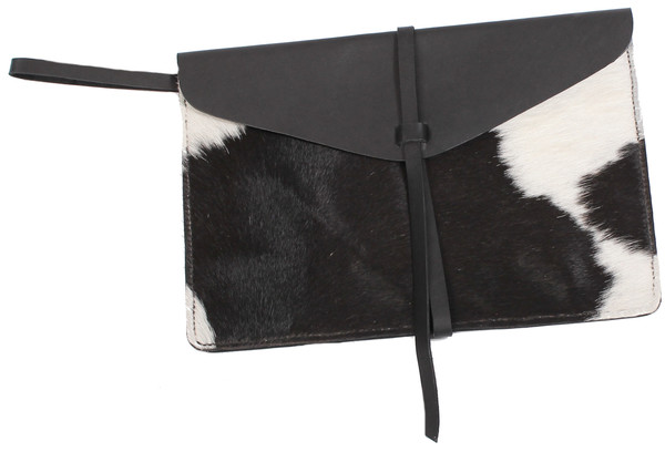 Minnie + George Calf Hair Envelope Clutch in Black Minnie + George Calf Hair Envelope Clutch in Black