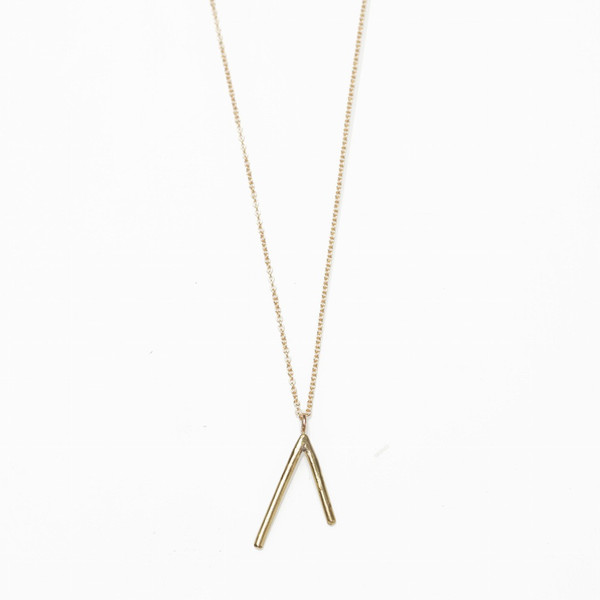 Another Feather Brass Dart Necklace Another Feather Brass Dart Necklace
