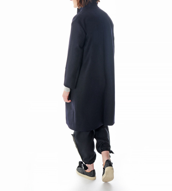 08sircus Long Coat with Button Closure 08sircus Long Coat with Button Closure