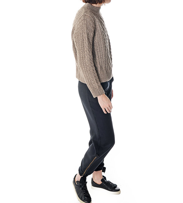 FRAME Denim Le Cable Sweater in Millet FRAME Denim Le Cable Sweater in Millet