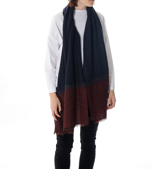destin Navy Duo Fluffy Stola Scarf destin Navy Duo Fluffy Stola Scarf