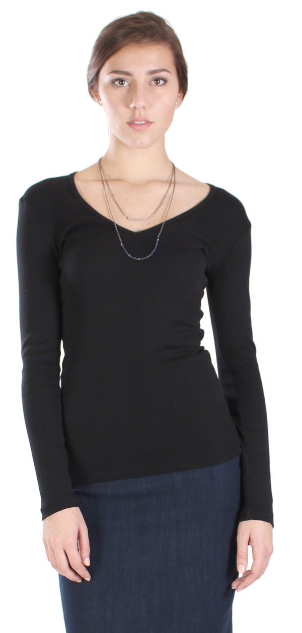 Prairie Underground Soft V Neck in Black Prairie Underground Soft V Neck in Black