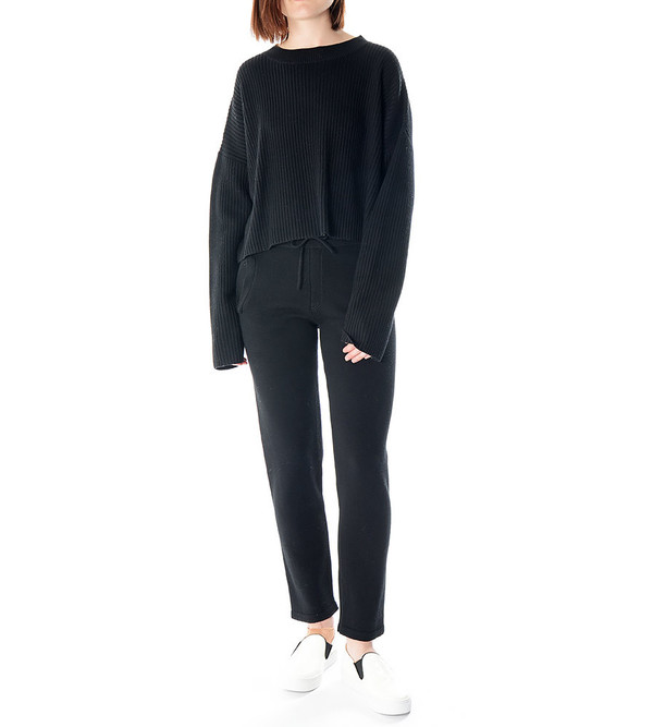 Charlie May Black Ribbed Pullover Charlie May Black Ribbed Pullover
