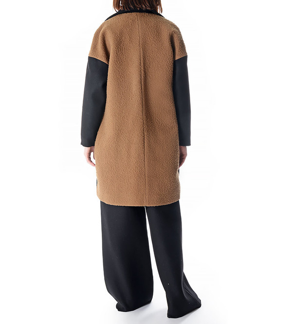 Charlie May Wool/Felt Drop Shoulder Coat Charlie May Wool/Felt Drop Shoulder Coat