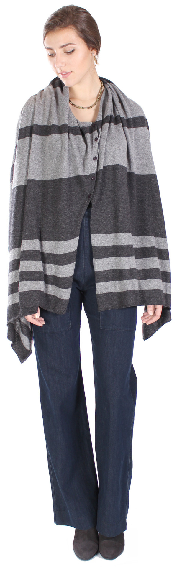 Michael Farrell Stripe Poncho Michael Farrell Stripe Poncho