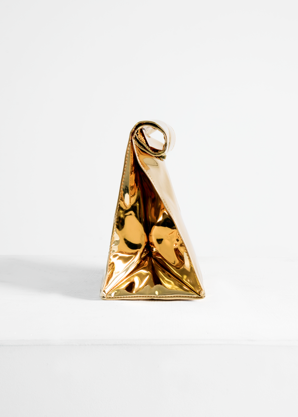 S M K Gold Foldover Bag S M K Gold Foldover Bag