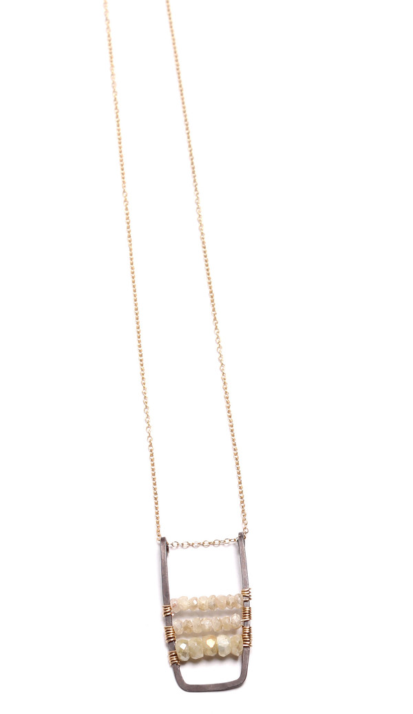 James and Jezebelle Silverite Oxidized U Bar Necklace James and Jezebelle Silverite Oxidized U Bar Necklace