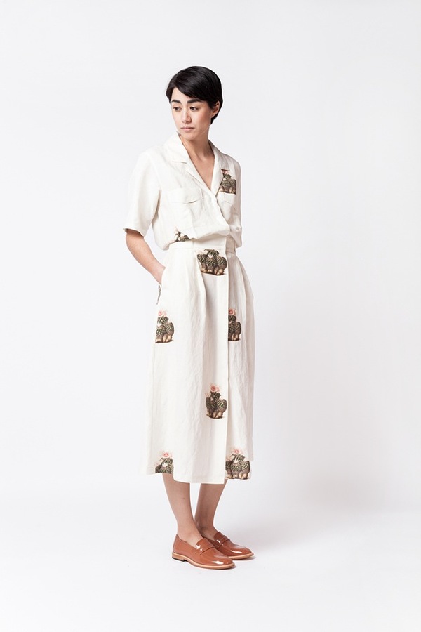 Creatures of Comfort Mischa Dress - white cactus Creatures of Comfort Mischa Dress - white cactus