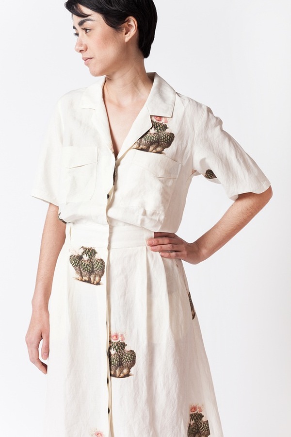 Creatures of Comfort Mischa Dress - white cactus Creatures of Comfort Mischa Dress - white cactus