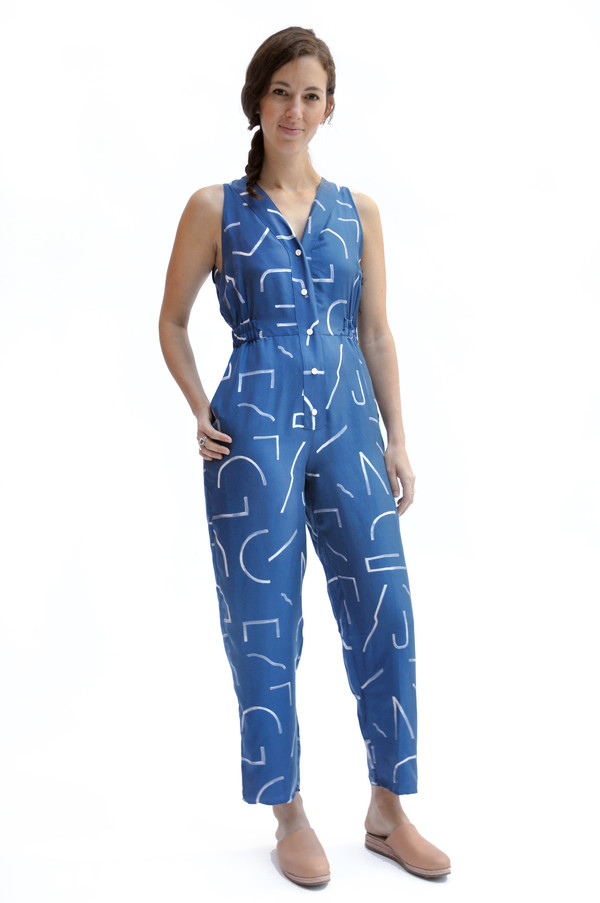 Dusen Dusen Blue Lines Jumpsuit Dusen Dusen Blue Lines Jumpsuit