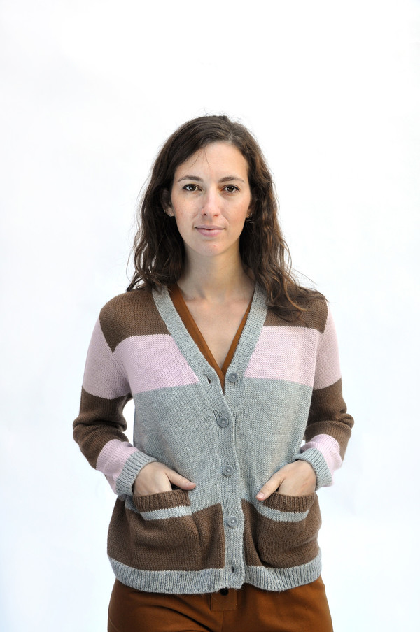 Dusen Dusen Neutral Combo Ceramics Cardigan Sweater Dusen Dusen Neutral Combo Ceramics Cardigan Sweater