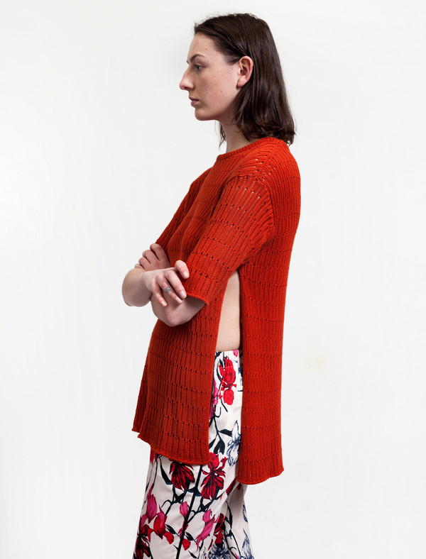 1205 Side Split Knit Terracotta 1205 Side Split Knit Terracotta
