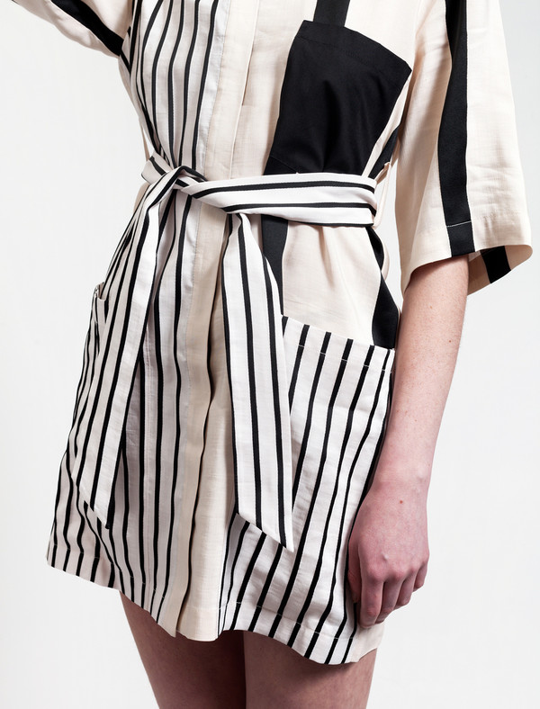 Acne Studios Cabell Linen Dress Stripes Acne Studios Cabell Linen Dress Stripes