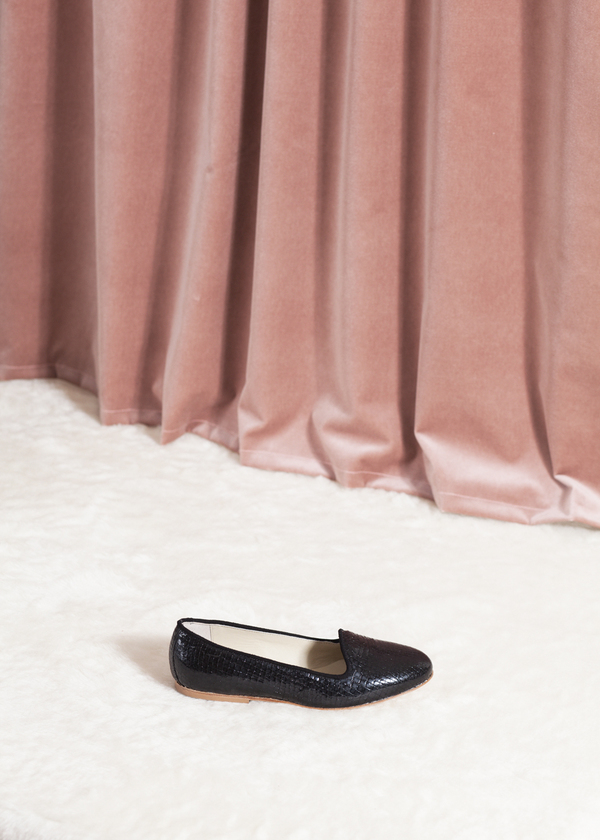 Anniel Smoking Slipper - black scale Anniel Smoking Slipper - black scale