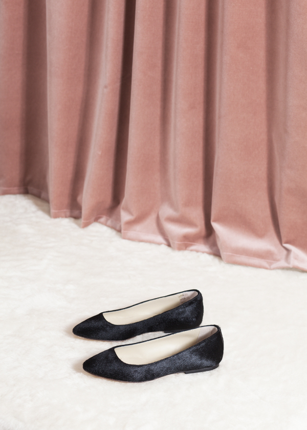 Anniel Pointed Ballerina - black pony Anniel Pointed Ballerina - black pony