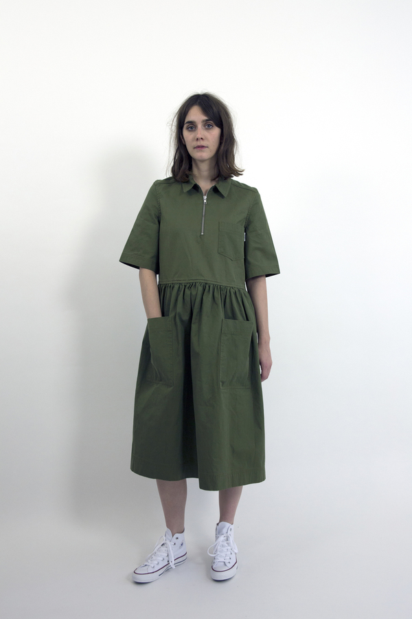 Feldt - Cotton Drill Zip Dress Feldt - Cotton Drill Zip Dress