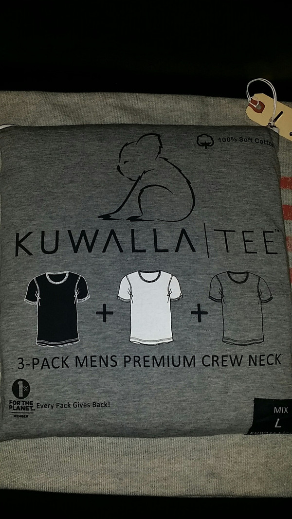 Men's KuwallaTee 3 Pack Mix Crew Neck White Men's KuwallaTee 3 Pack Mix Crew Neck White