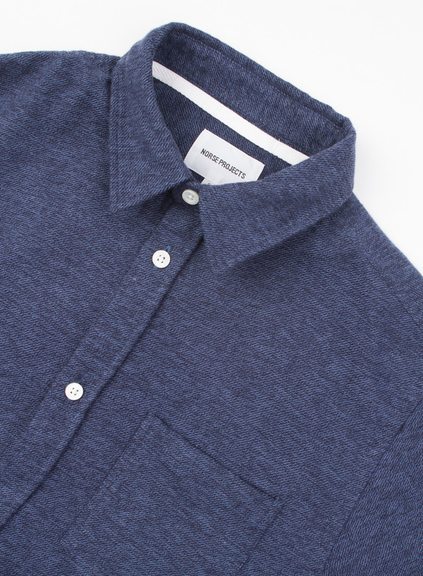 Men's Norse Projects Anton Brushed Dark Navy Men's Norse Projects Anton Brushed Dark Navy