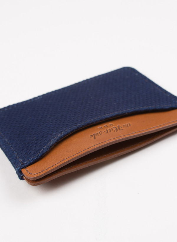 The Hill-Side Card Case Lightweight Indigo Sashiko The Hill-Side Card Case Lightweight Indigo Sashiko