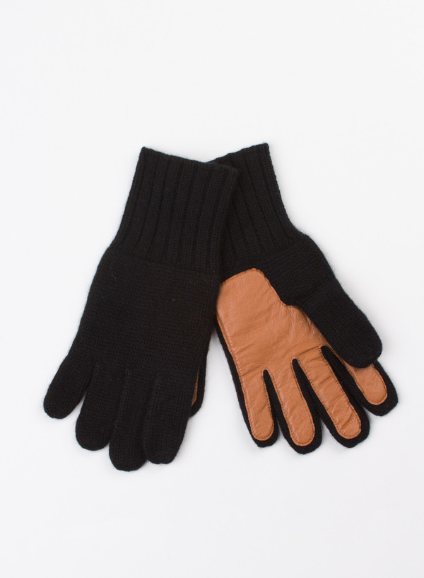 Men's Alex Mill Cashmere Leather Gloves Black Men's Alex Mill Cashmere Leather Gloves Black