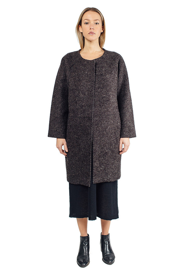 Hill Wool Coat Charcoal Black Hill Wool Coat Charcoal Black